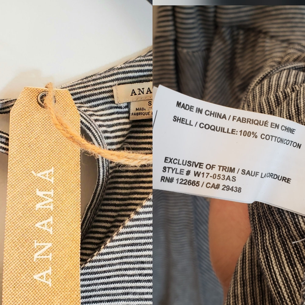 New Anthropologie x ANAMA gray 100% Cotton Swing Slip Tunic Mini Dress Swing - Picture 7 of 12